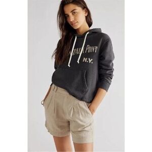Free People X Retro Brand Montauk Distressed Hoodie Womens Size Medium